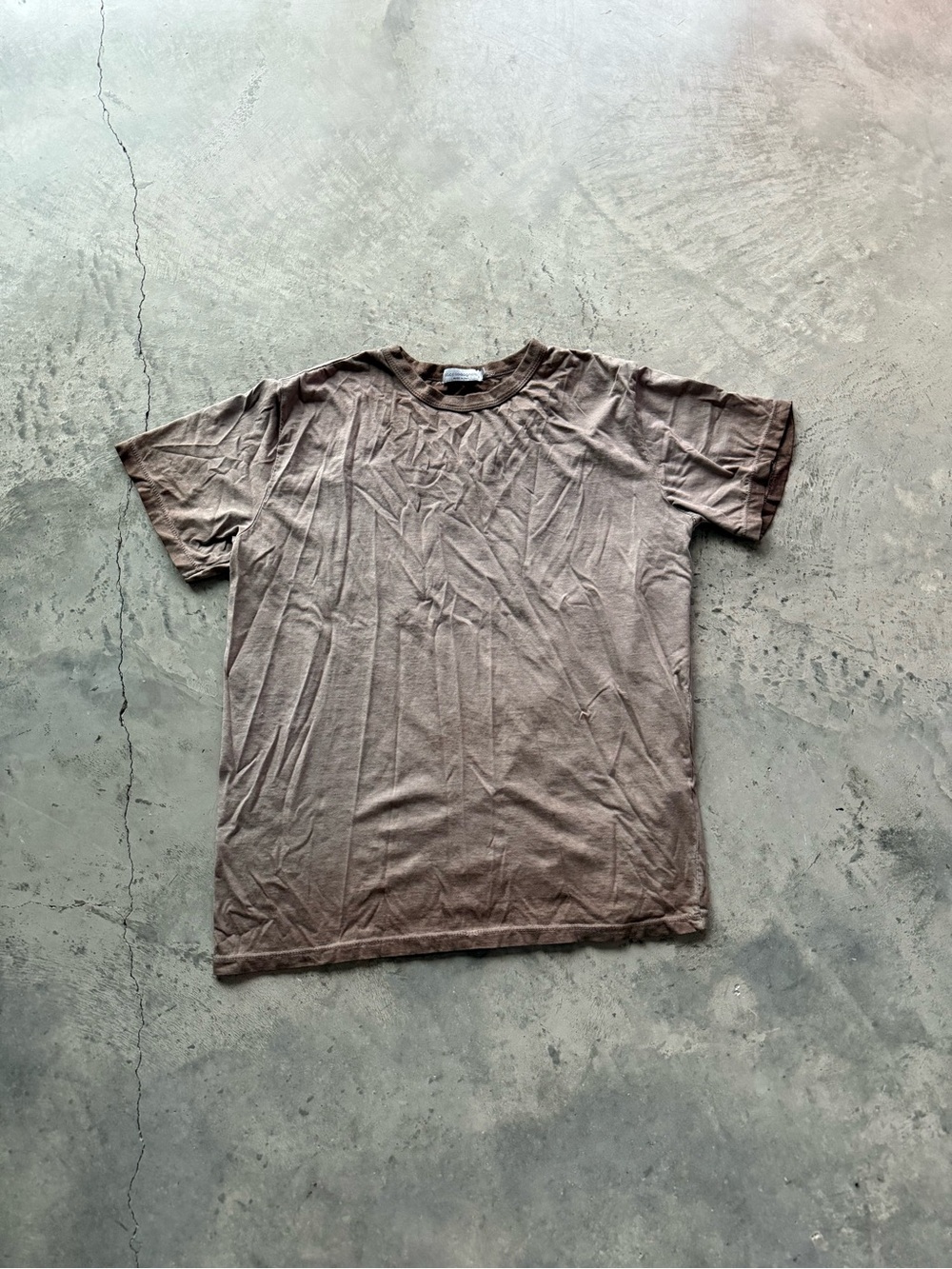Men's Crew Neck Short Sleeve T-Shirt — Brown